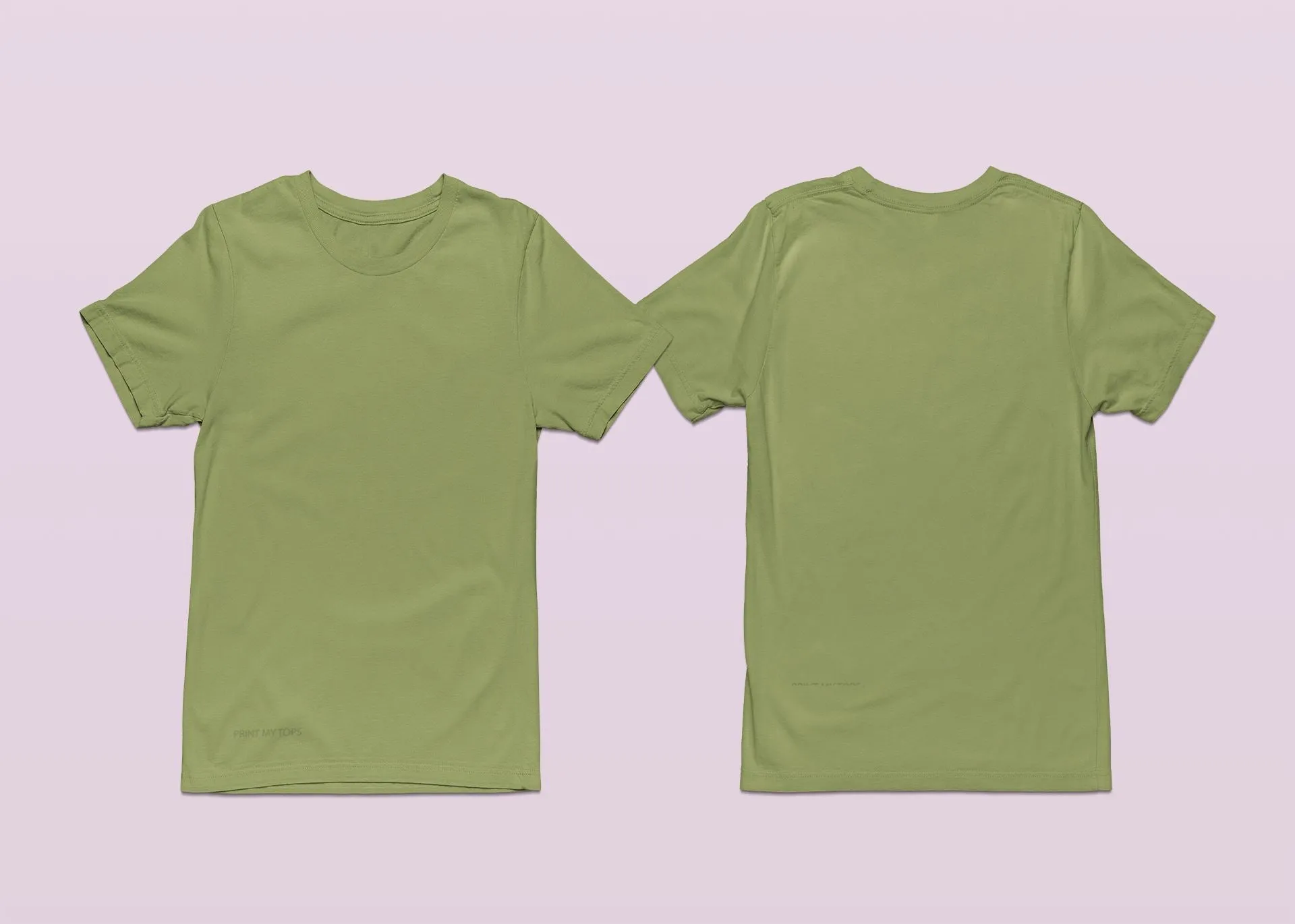 Crew Neck T-shirts with Your Logo on Front and Back