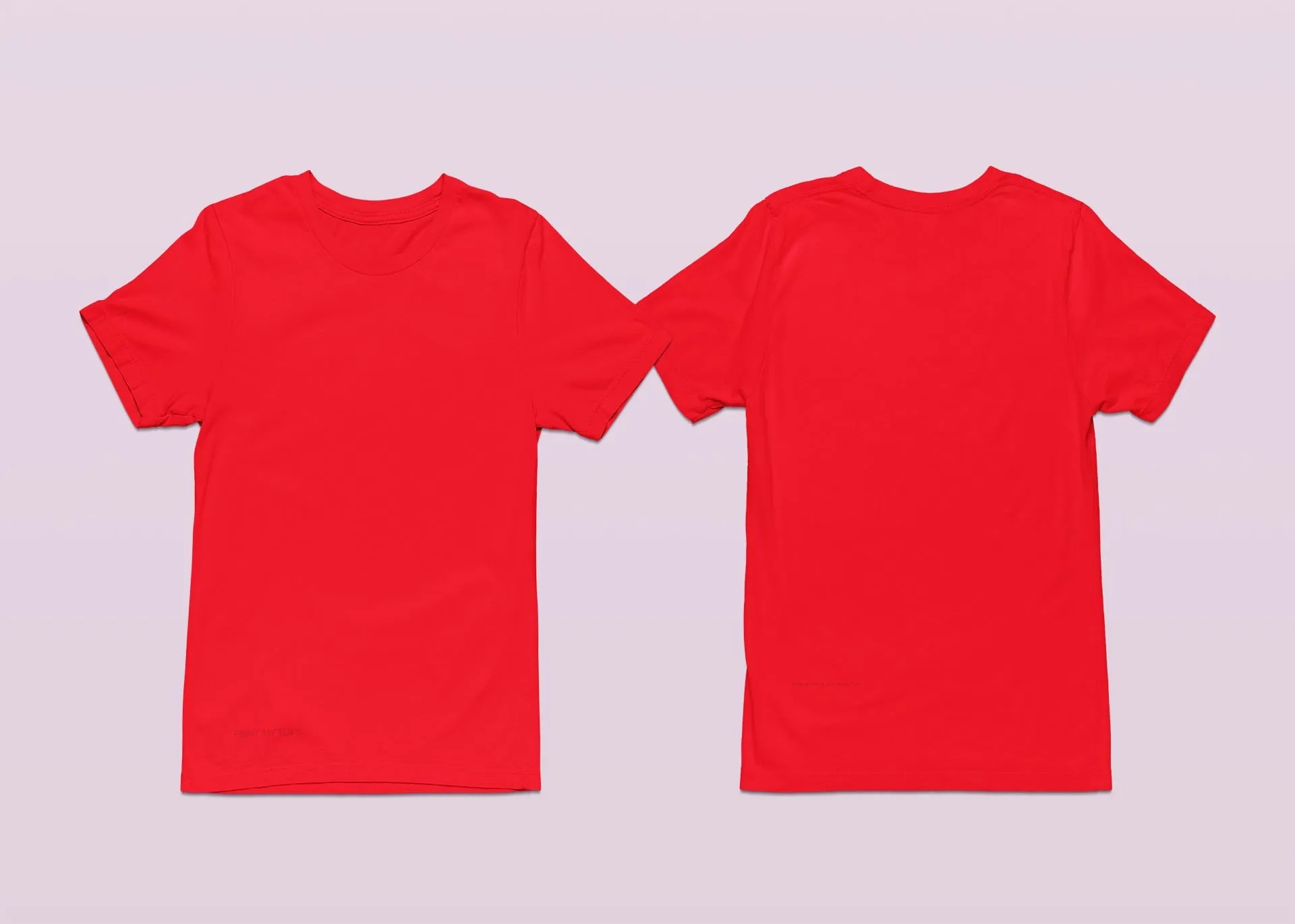 Crew Neck T-shirts with Your Logo on Front and Back