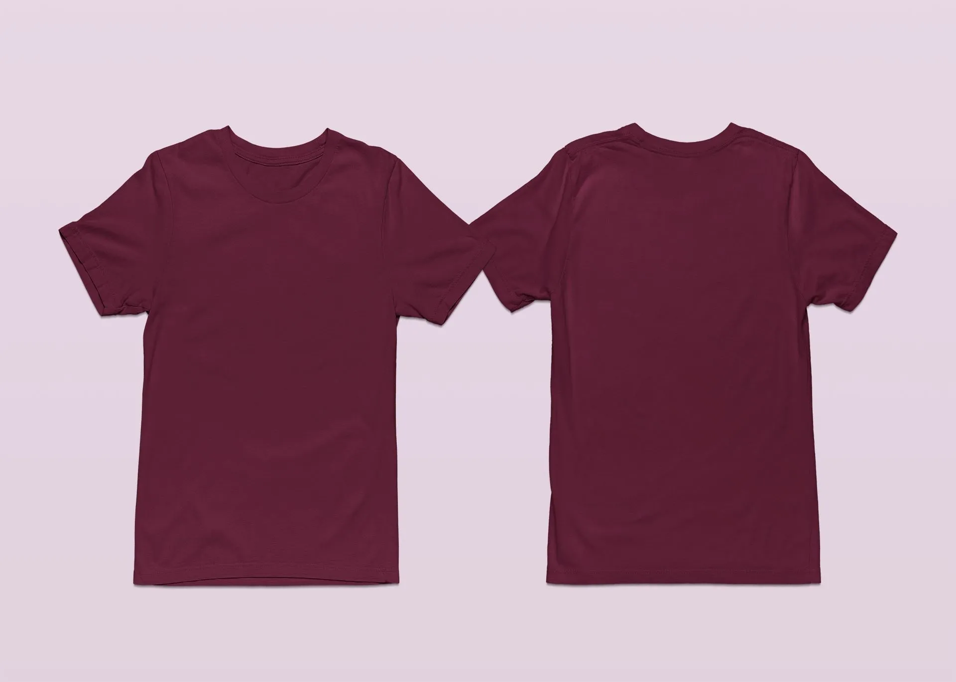 Crew Neck T-shirts with Your Logo on Front and Back