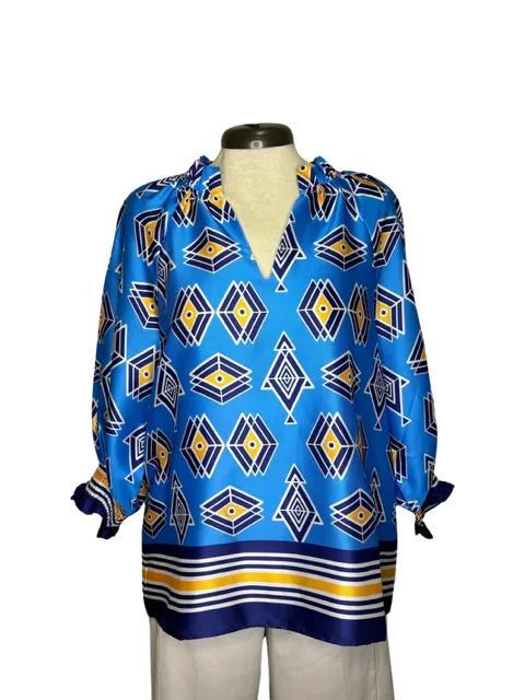 Diamond Peasant Top