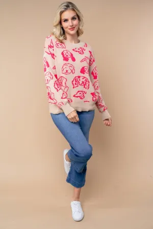 Dog Intarsia Sweater by White Birch