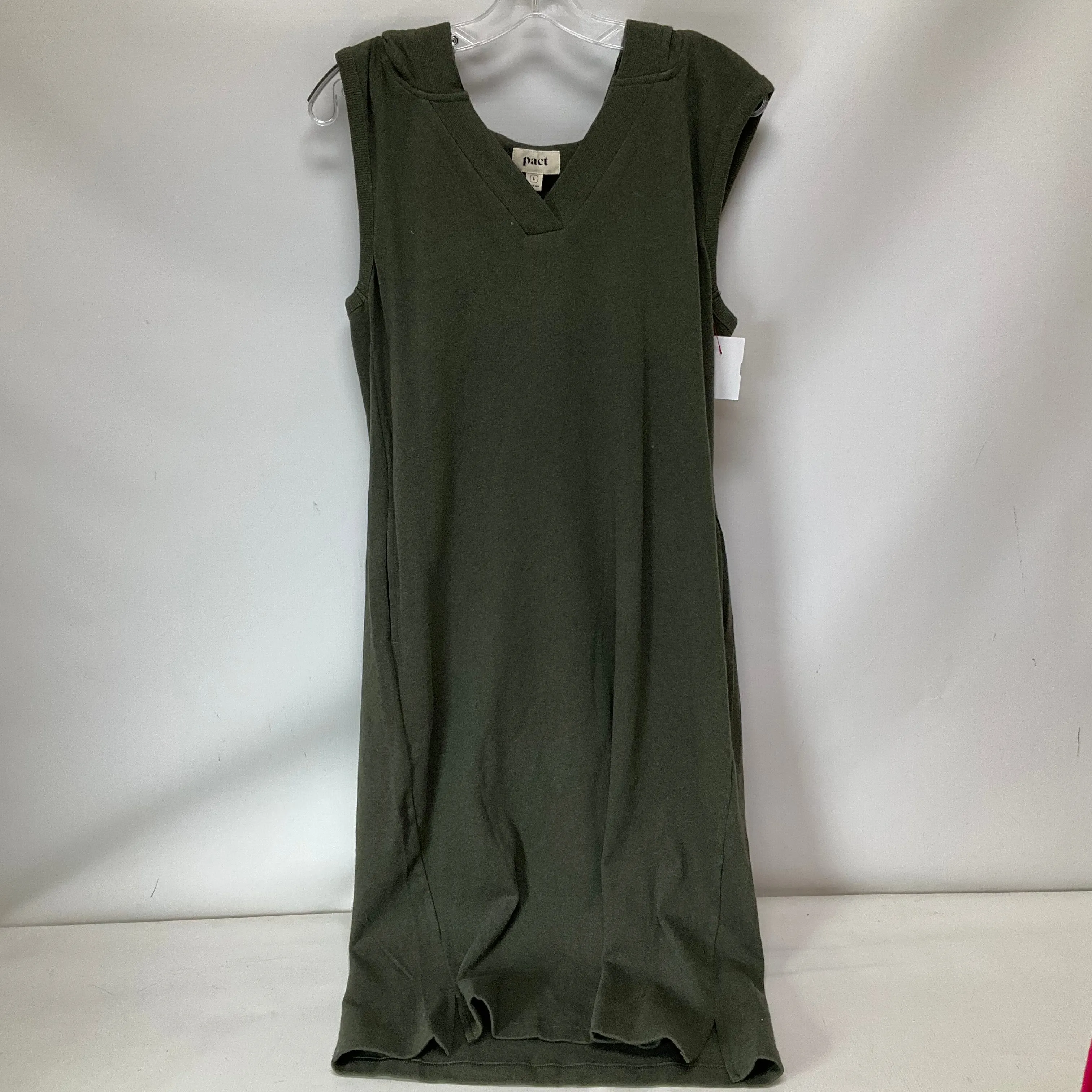 Dress Casual Midi By Cmc In Green, Size: L
