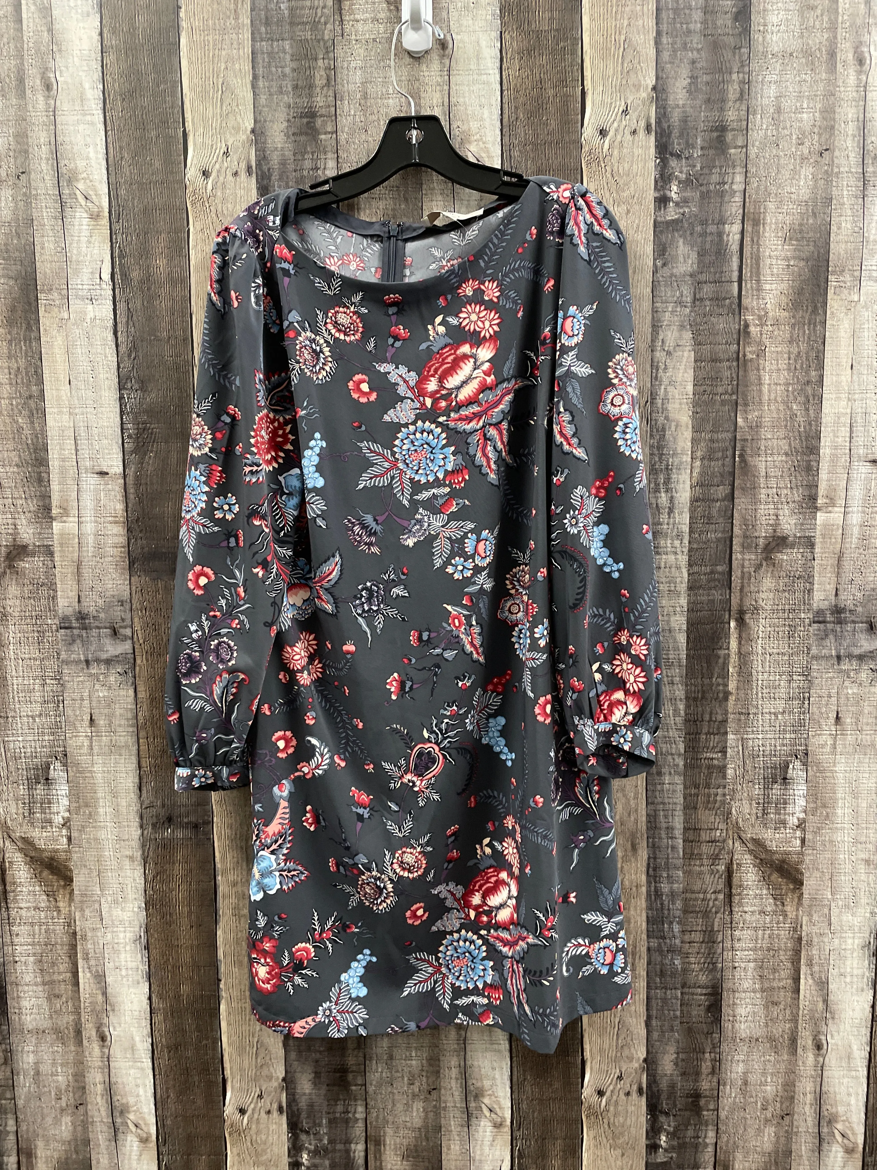 Dress Casual Midi By Loft In Grey, Size: Lp