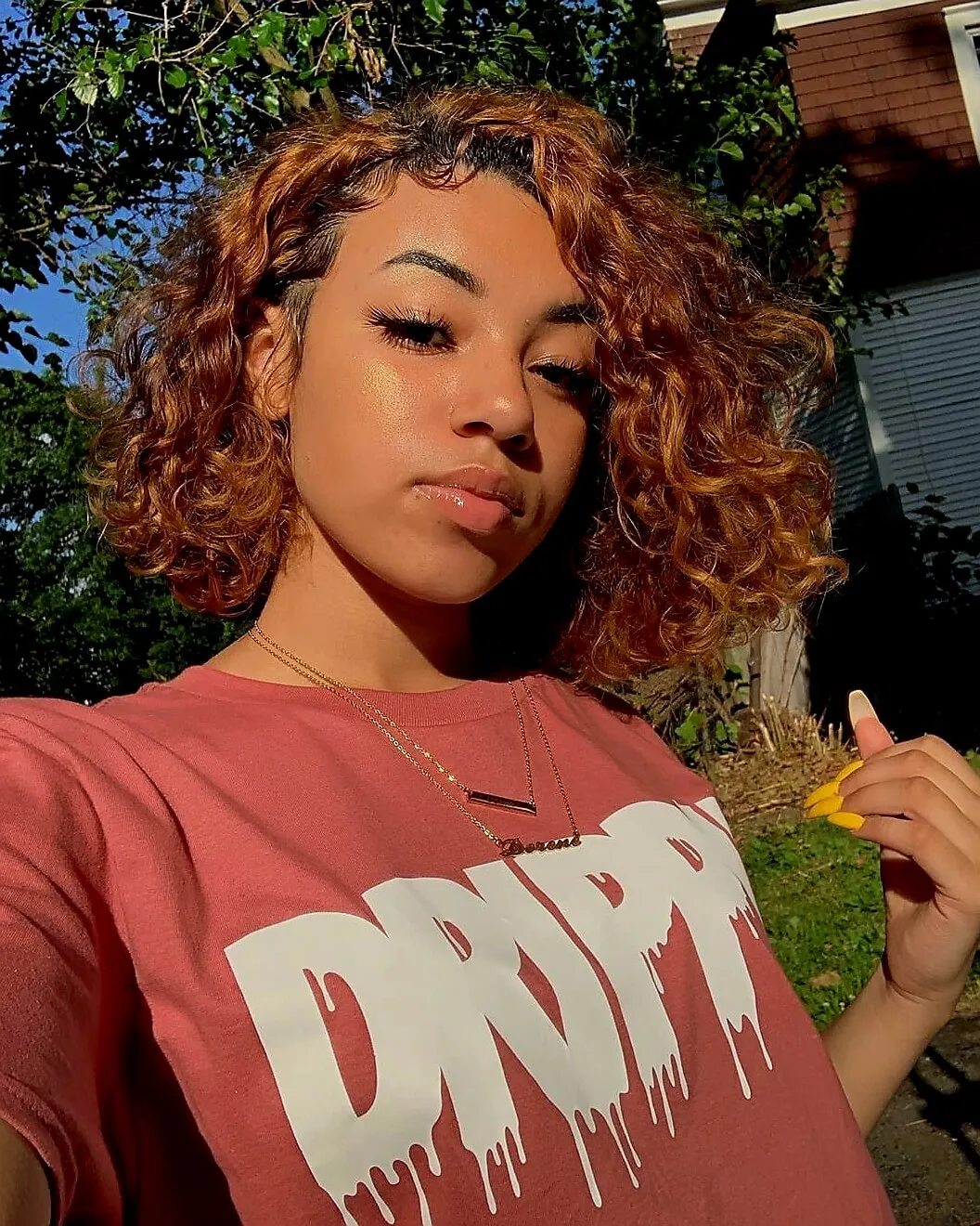 Drippin White | Coral Silk Tee