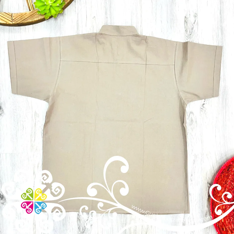 Earth Rhombus Stripe Shirt - Embroider Men Shirt