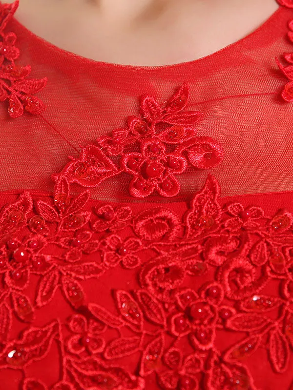 Eleagnt Evening Dresses Soft Pink Lace Applique Evening Dresses Chiffon Sleeveless Sash Floor Length Formal Gowns
