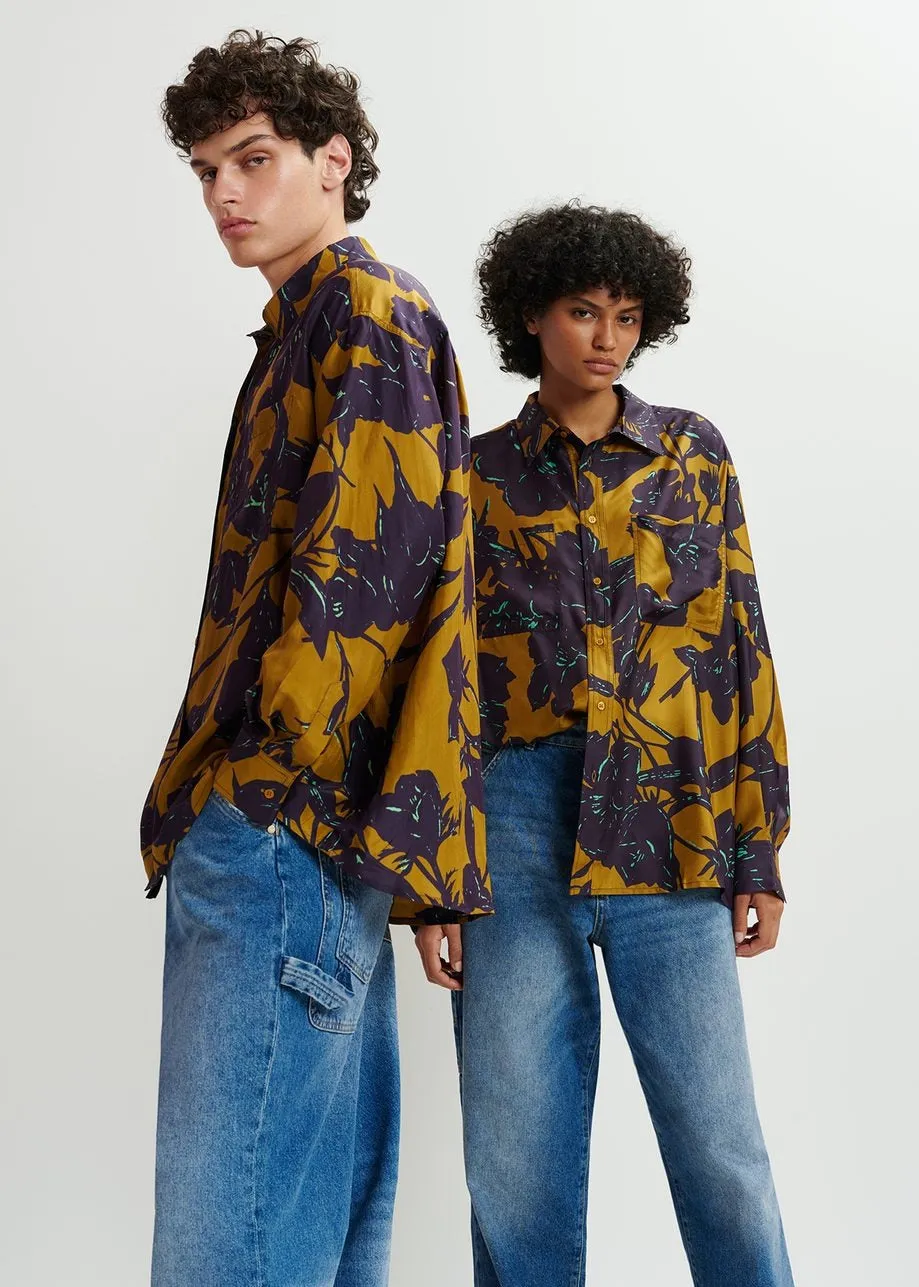 Essentiel Antwerp Girt Boxy Fit Silk Shirt (More Colors)