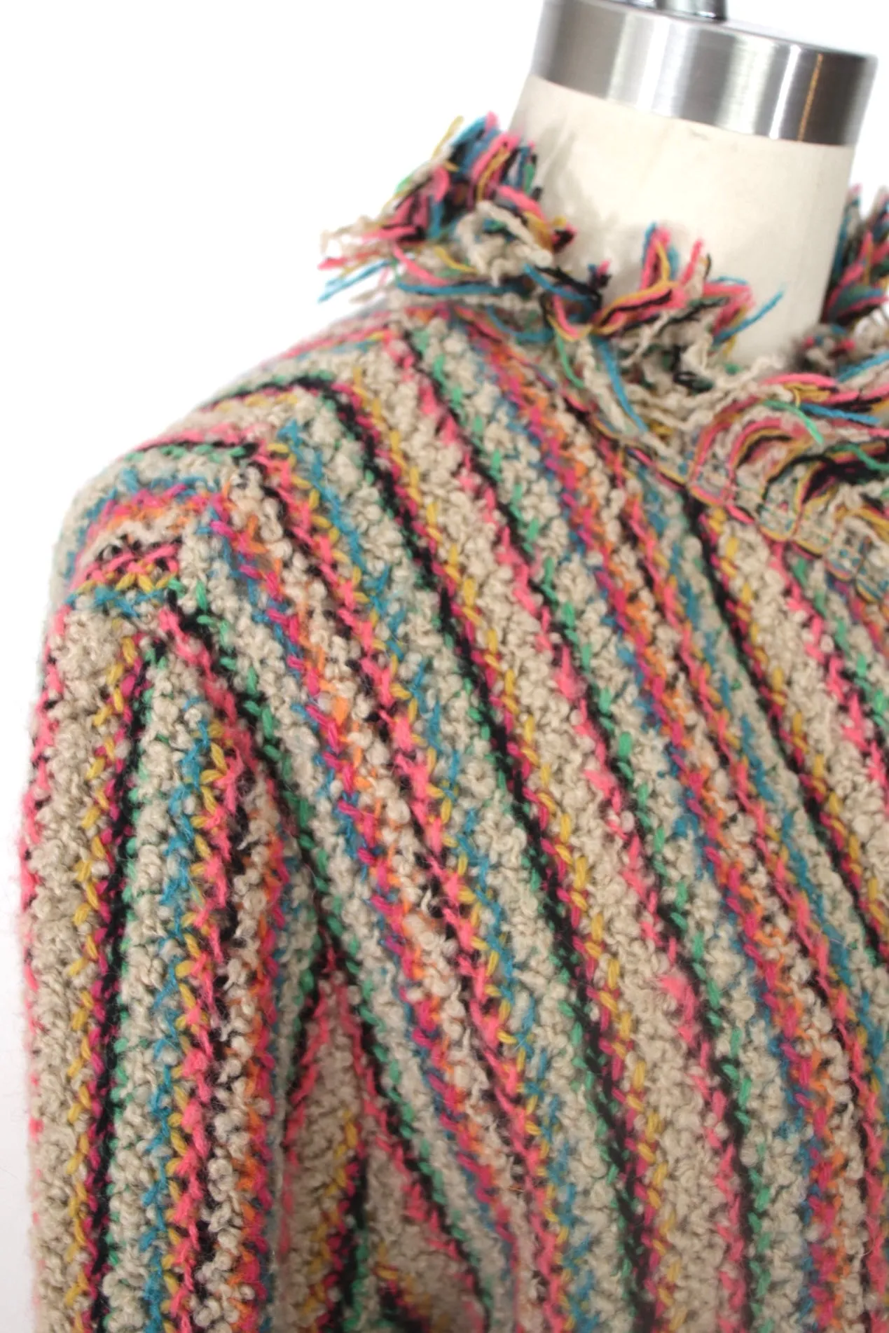 Etro Rainbow Crochet Fringe Jacket*