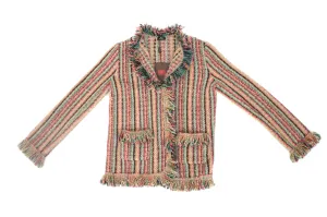 Etro Rainbow Crochet Fringe Jacket*