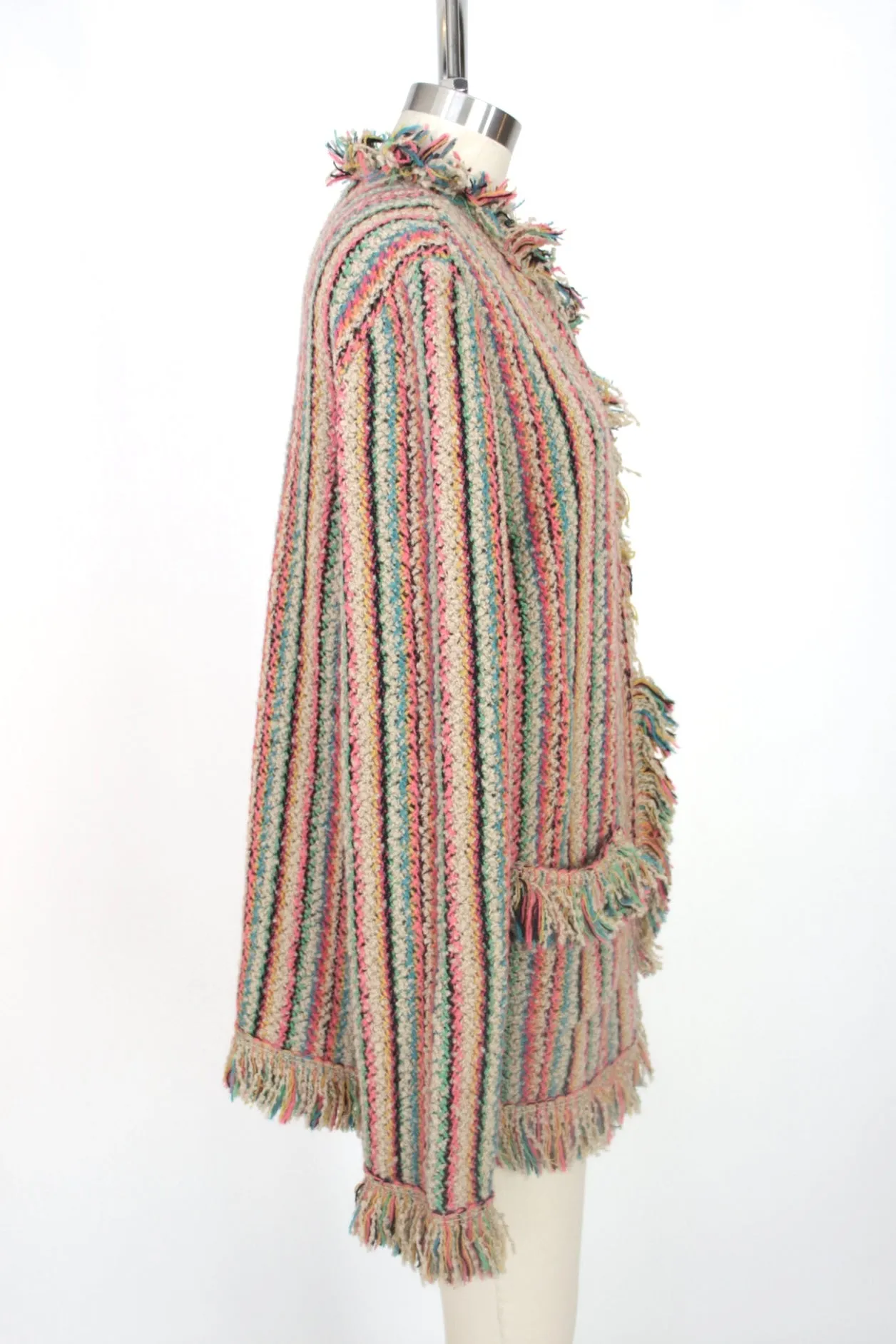 Etro Rainbow Crochet Fringe Jacket*