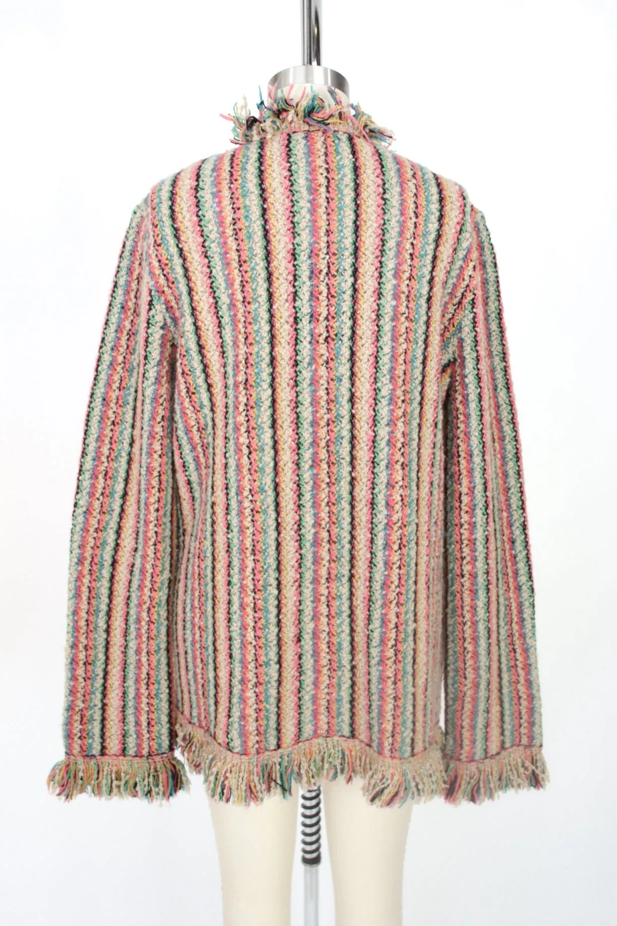 Etro Rainbow Crochet Fringe Jacket*