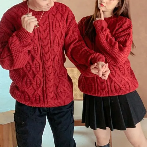 Family Matching Retro Knitted Pullover Sweater