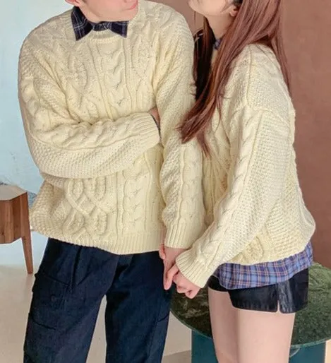 Family Matching Retro Knitted Pullover Sweater