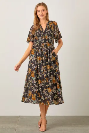 FLORAL MIDI DRESS
