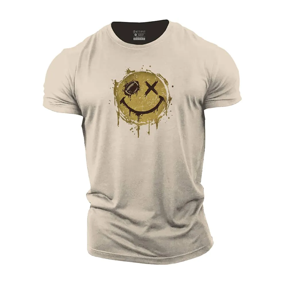 Football Smiley Cotton T-Shirt