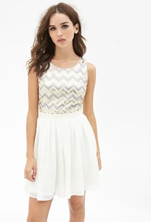 Forever21 Short Le Gold Dress