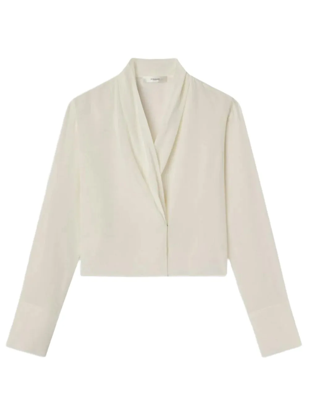 Frame Shawl Collar Blouse in Cream