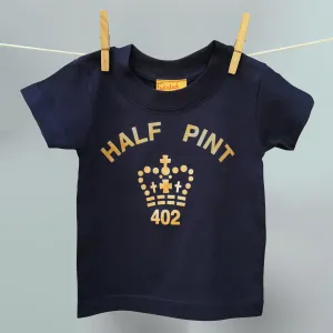 Gold Half Pint logo t shirt for nippers