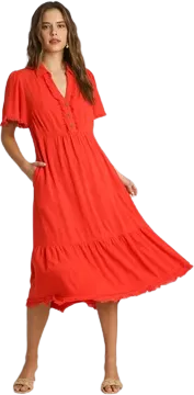 GRACIE DRESS RED