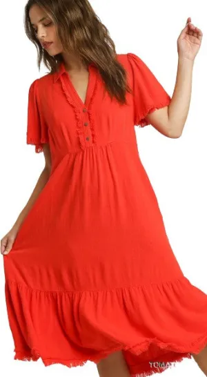 GRACIE DRESS RED