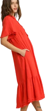 GRACIE DRESS RED