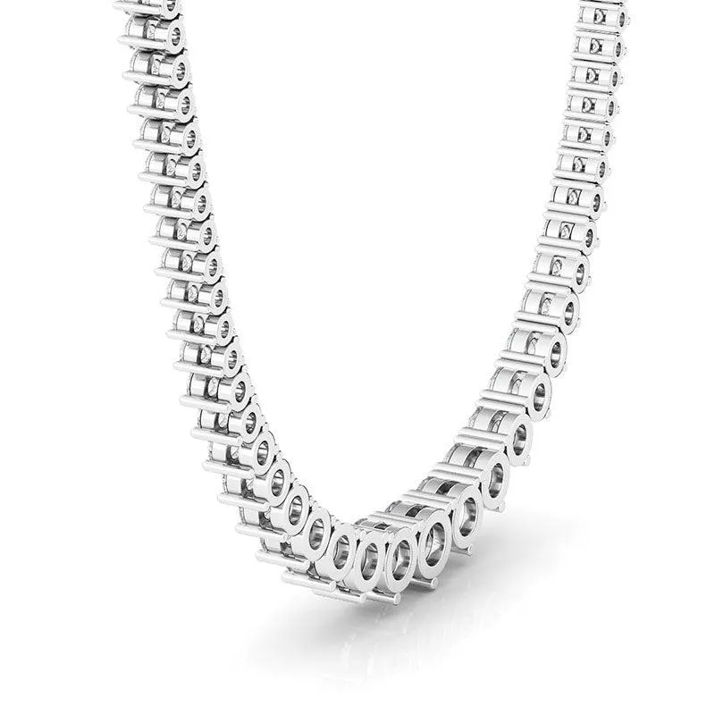 Graduated Diamond Riviera Tennis Necklace