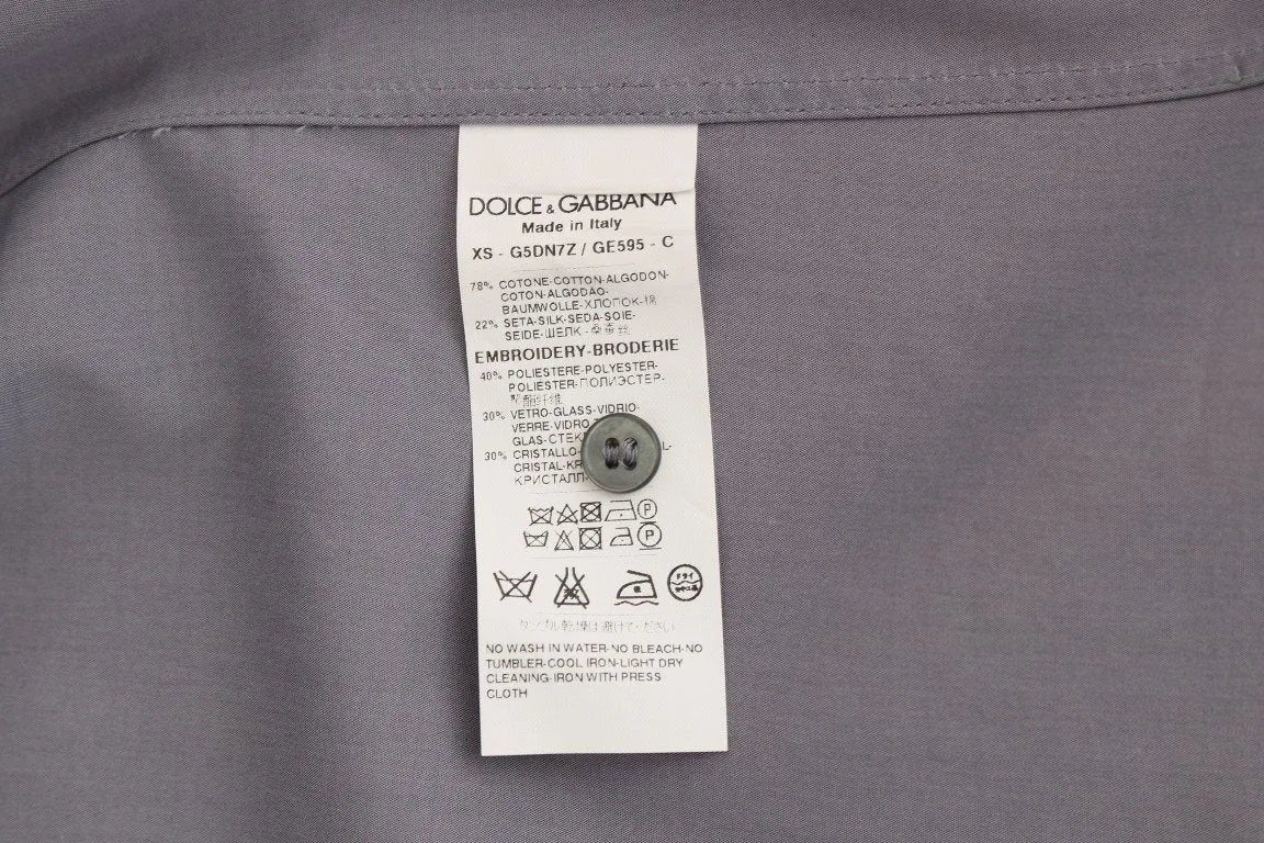 Gray Crystal Bee GOLD SLIM Fit Shirt