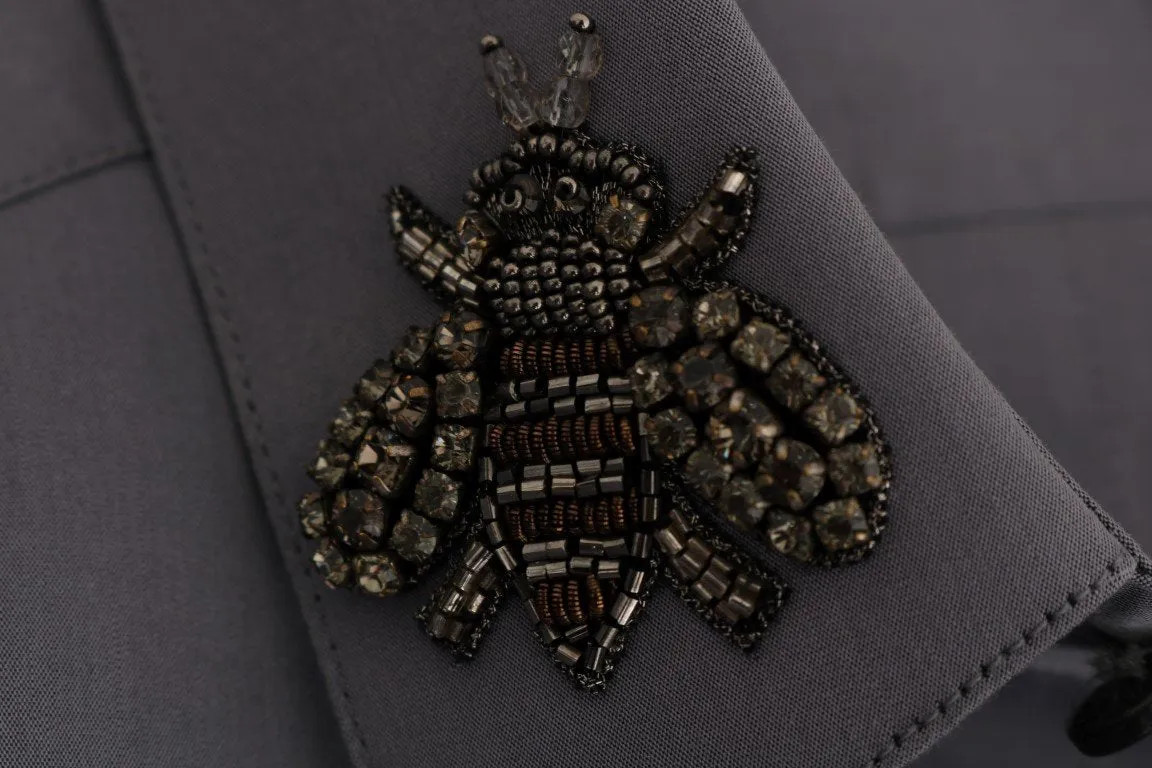 Gray Crystal Bee GOLD SLIM Fit Shirt