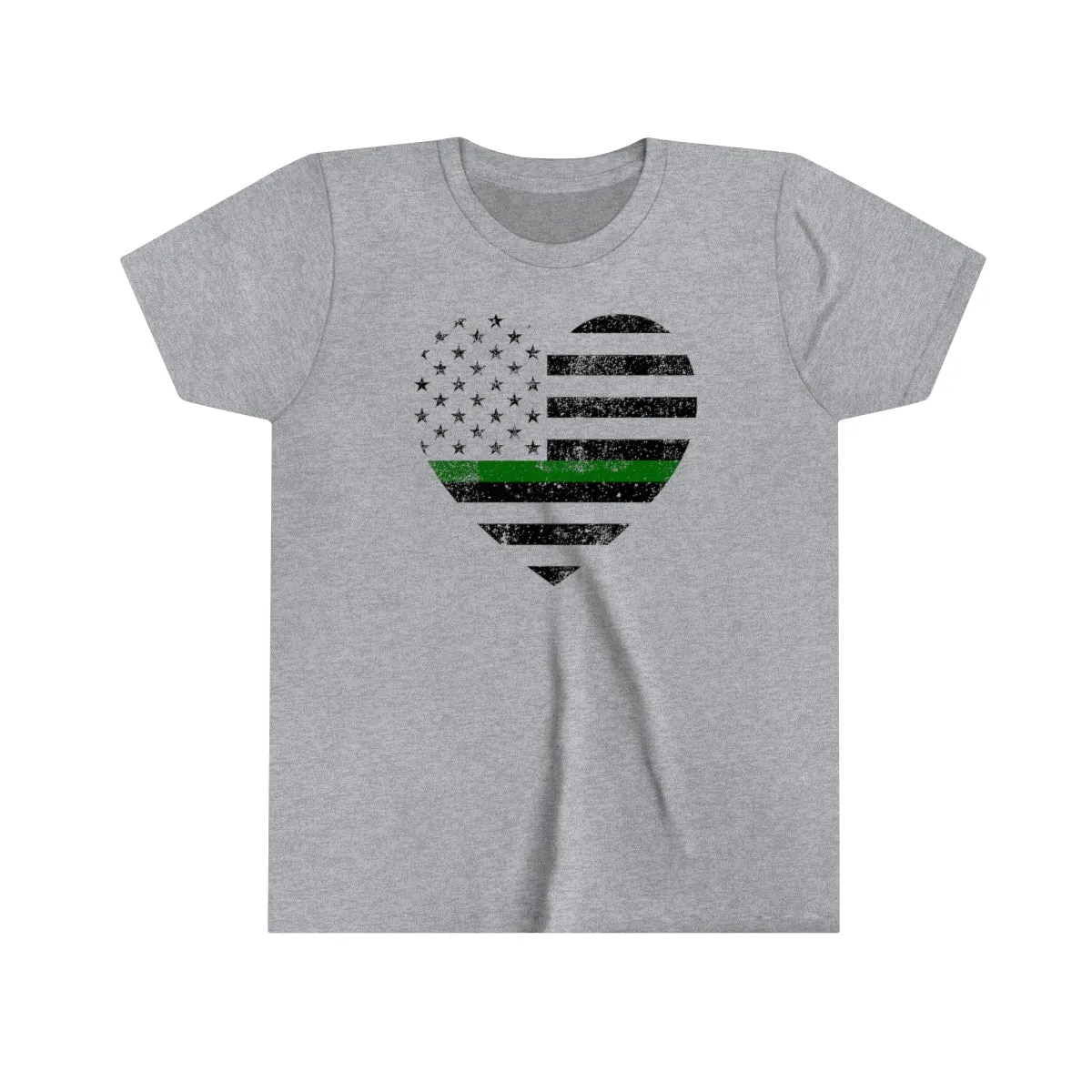Grunge Heart Flag © Youth Tee (Thin Green Line)