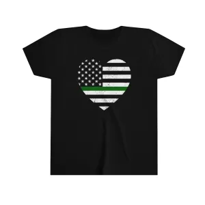 Grunge Heart Flag © Youth Tee (Thin Green Line)