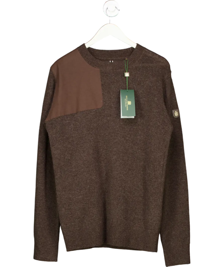 Holland Cooper Brown Country Crew Neck Knit Sweater UK M