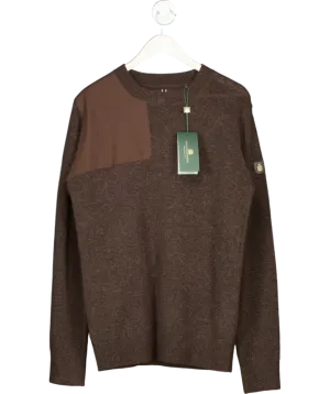 Holland Cooper Brown Country Crew Neck Knit Sweater UK M
