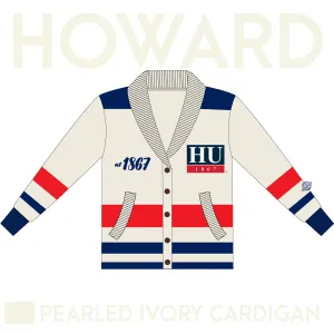 HOWARD UNIVERSITY Cardigan PEARLED IVORY