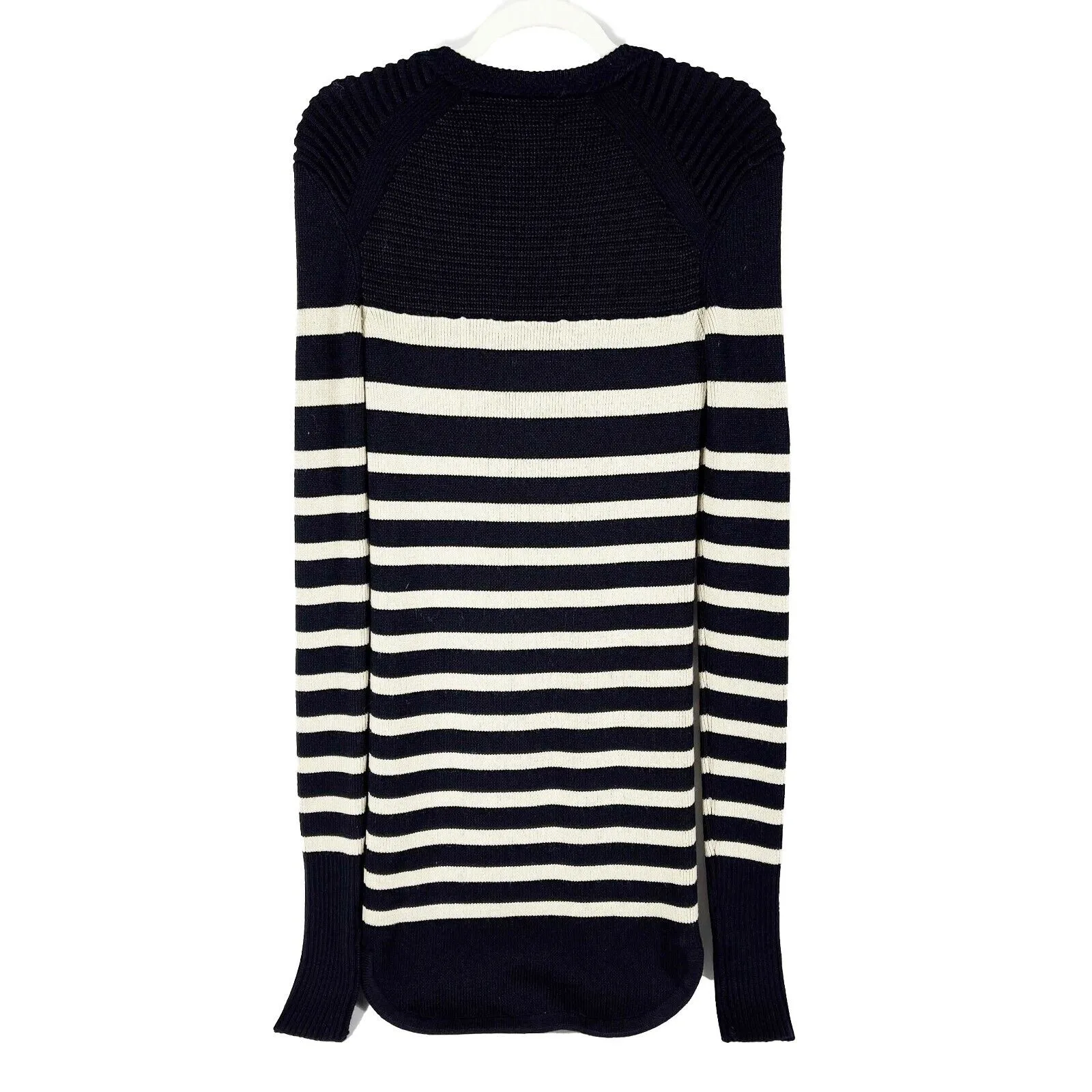 ISABEL MARANT - Hatfield Striped Merino Wool-blend Long Sweater/Tunic - 36 US S