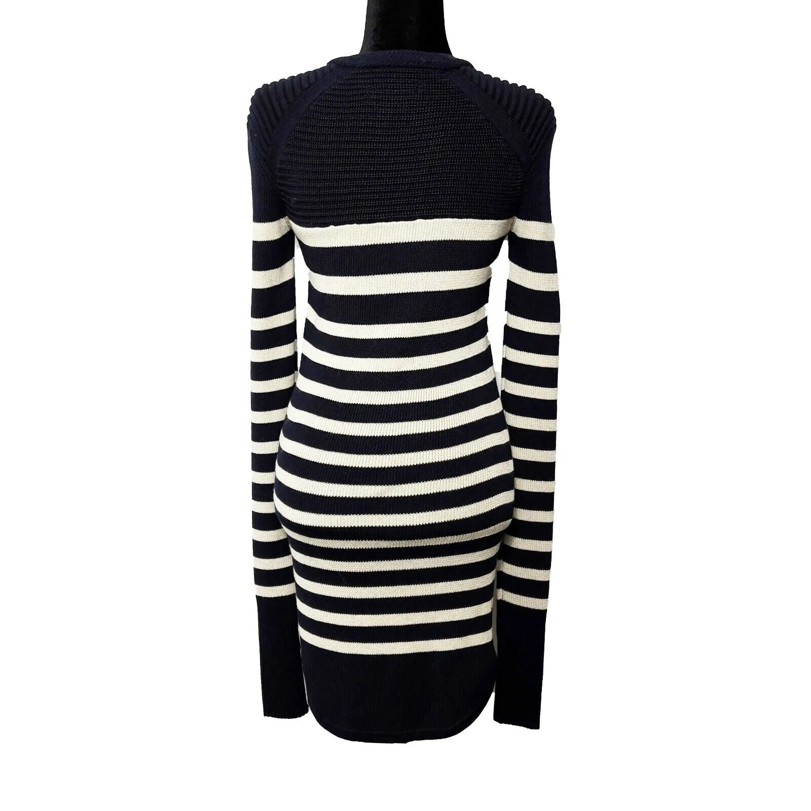 ISABEL MARANT - Hatfield Striped Merino Wool-blend Long Sweater/Tunic - 36 US S