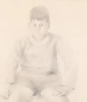 JACK CHAMBERS "STUDY OF A YOUNG BOY" GRAPHITE ON PAPER, 1958