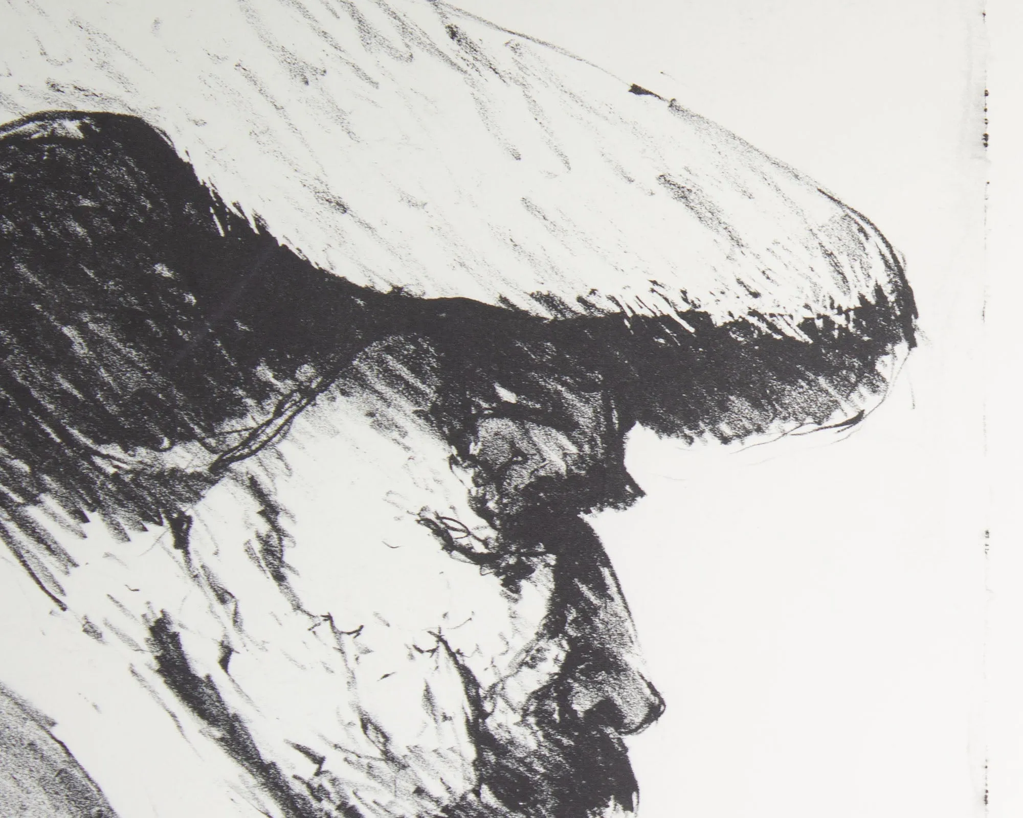 James L. Bruch 1960s Stone Lithograph Portrait