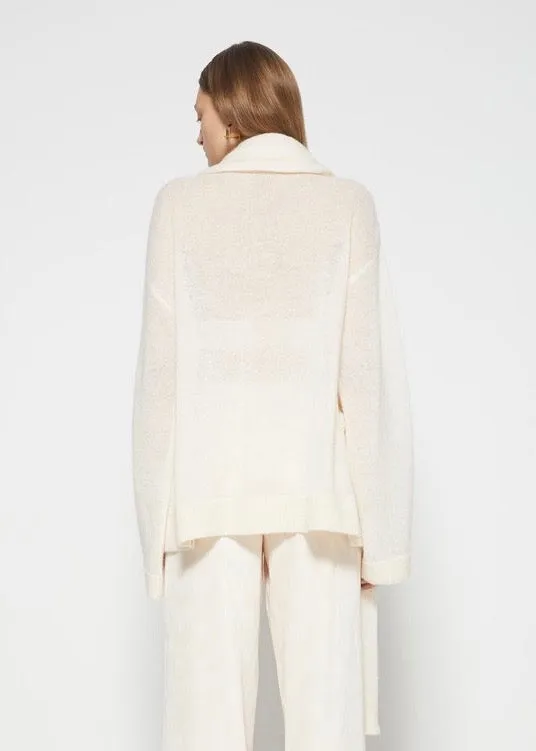 Jaya Sheer Light Alpaca Cardigan (White)