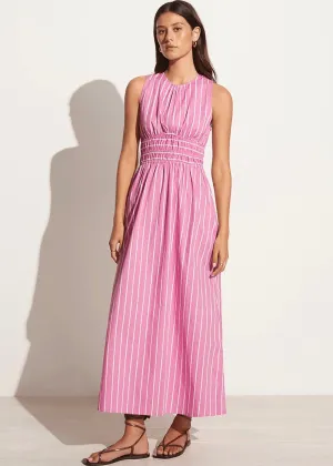 Jean Midi Dress (Adia Striped Print Lilac)