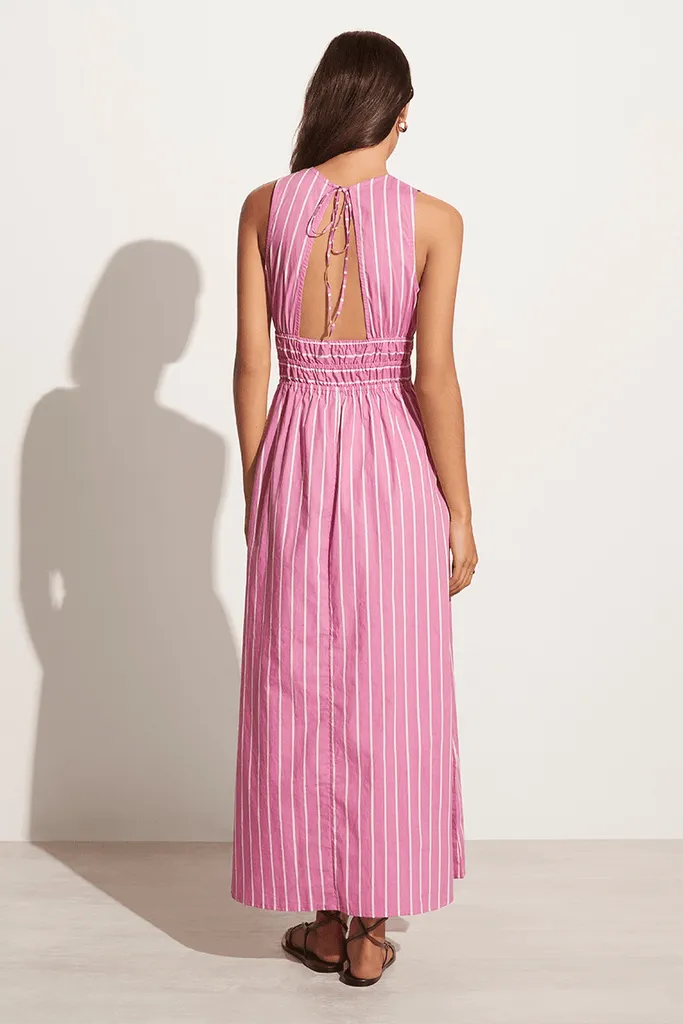 Jean Midi Dress (Adia Striped Print Lilac)
