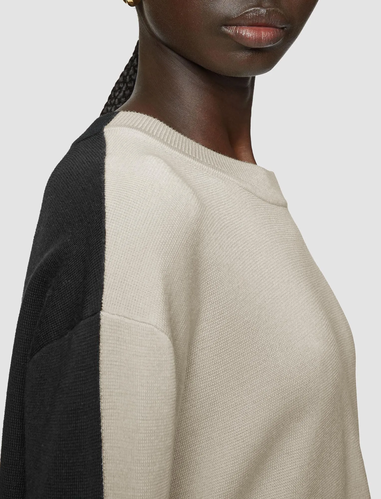 JOSEPH BI-COLOUR KNIT SWEATER