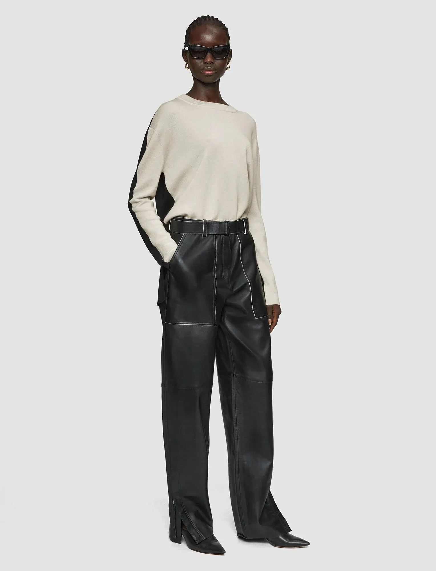JOSEPH BI-COLOUR KNIT SWEATER