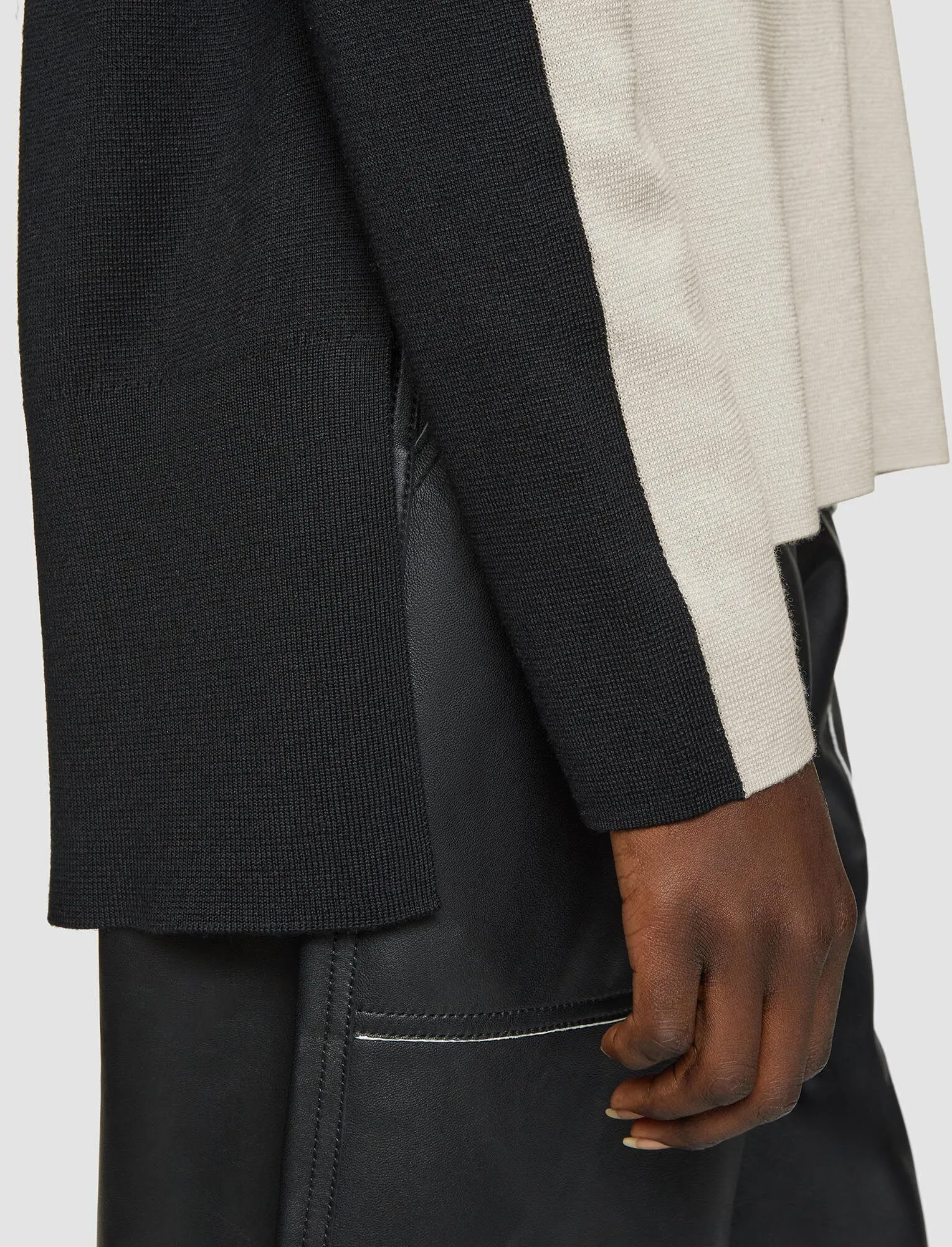 JOSEPH BI-COLOUR KNIT SWEATER