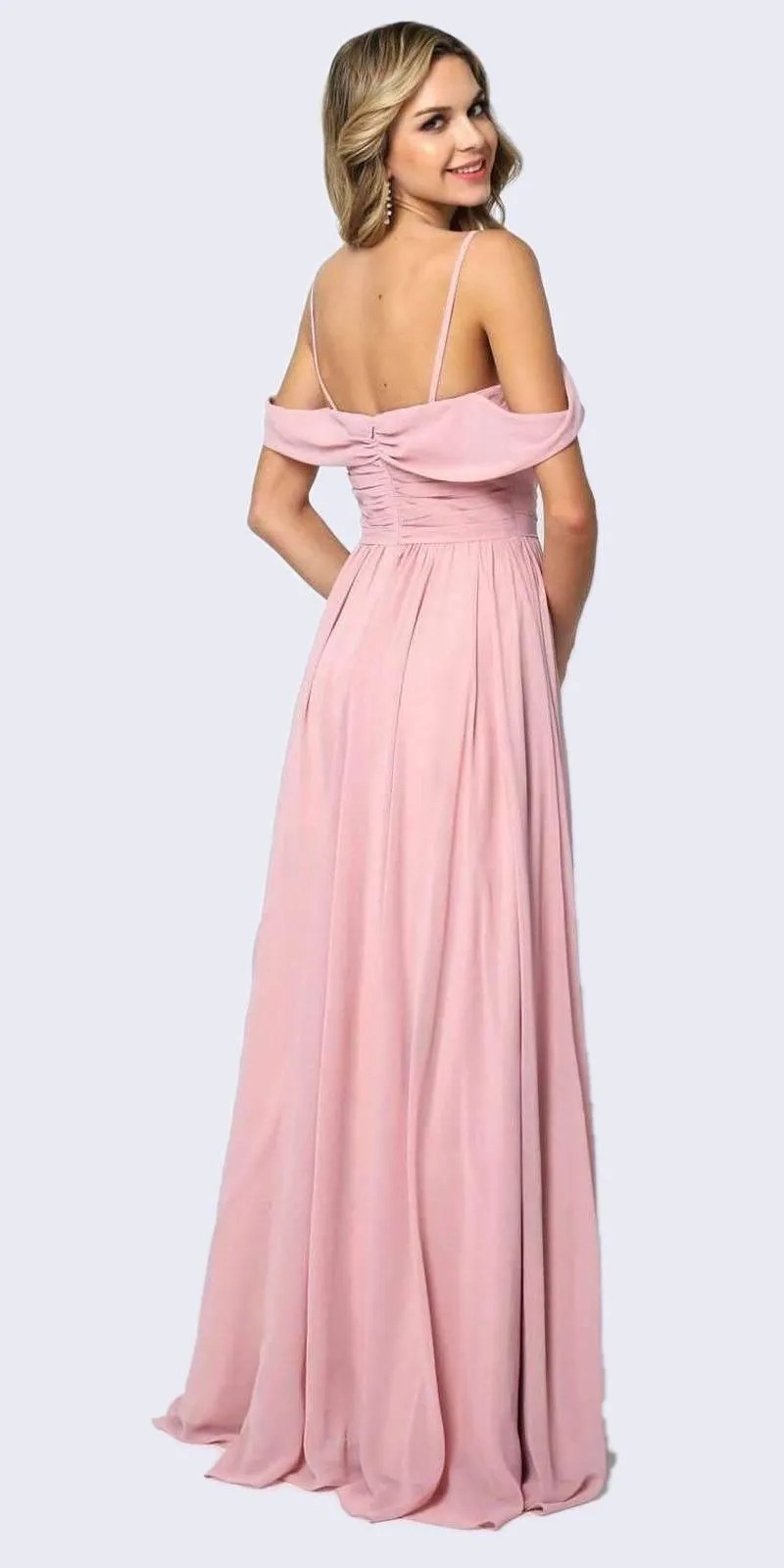 Juliet 676 Cold-Shoulder Formal A-line Dress