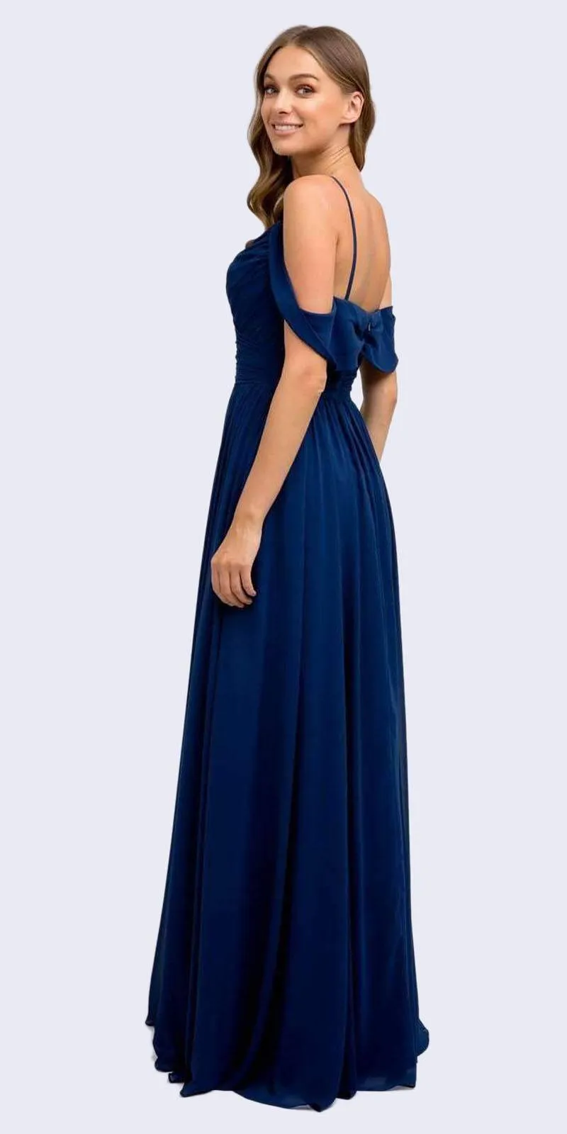 Juliet 676 Cold-Shoulder Formal A-line Dress