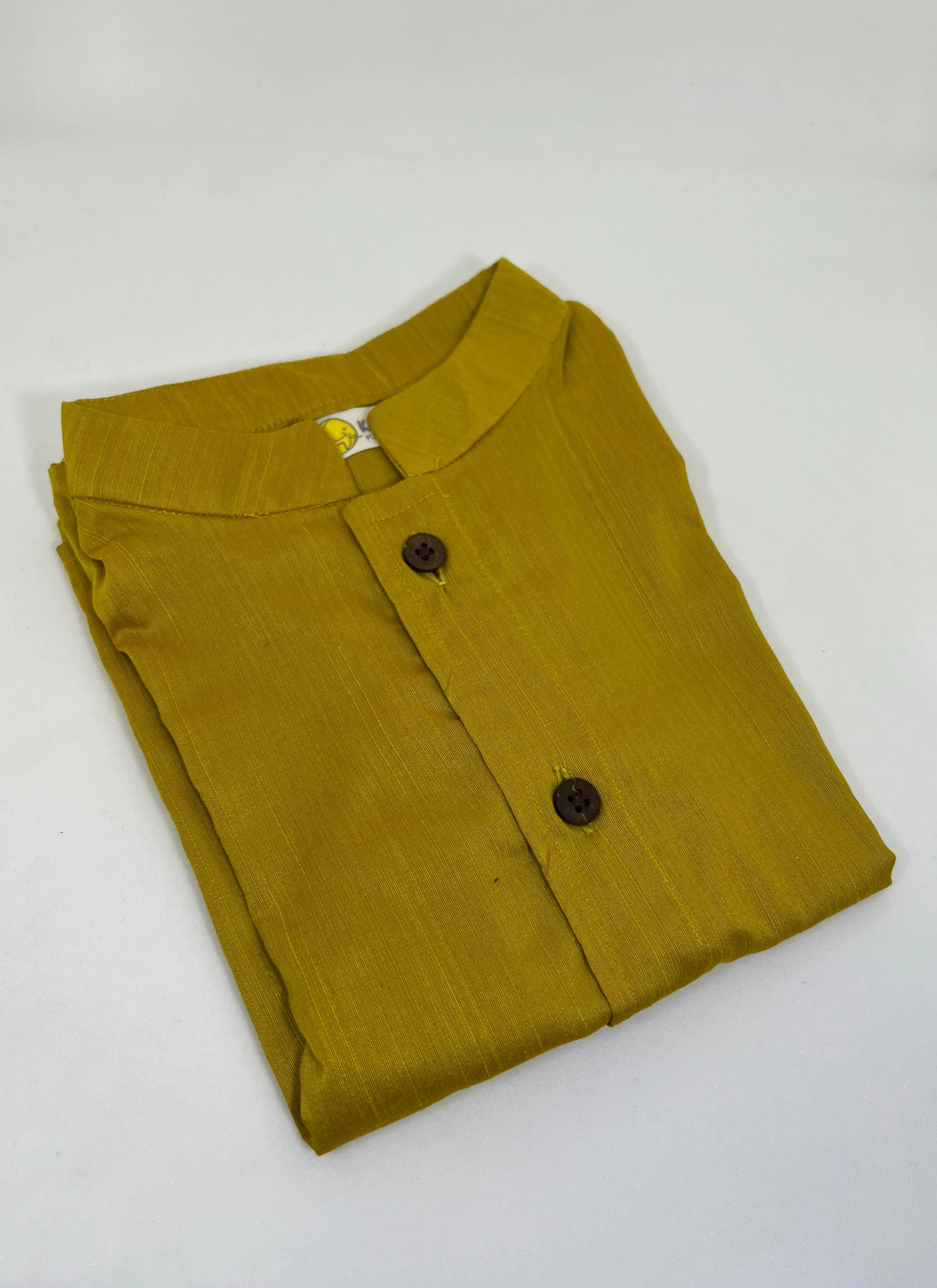 Klingaru Shirt - Festive Raw Silk - Haldi and Henna