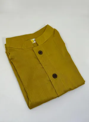 Klingaru Shirt - Festive Raw Silk - Haldi and Henna