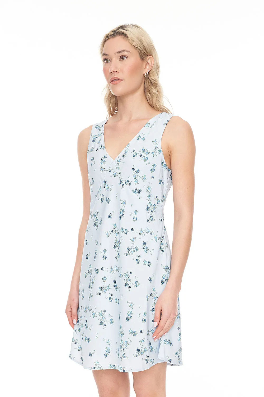 LALISA CLEO MINI DRESS - BLUE FLORAL