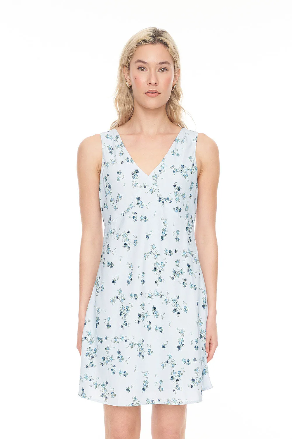 LALISA CLEO MINI DRESS - BLUE FLORAL