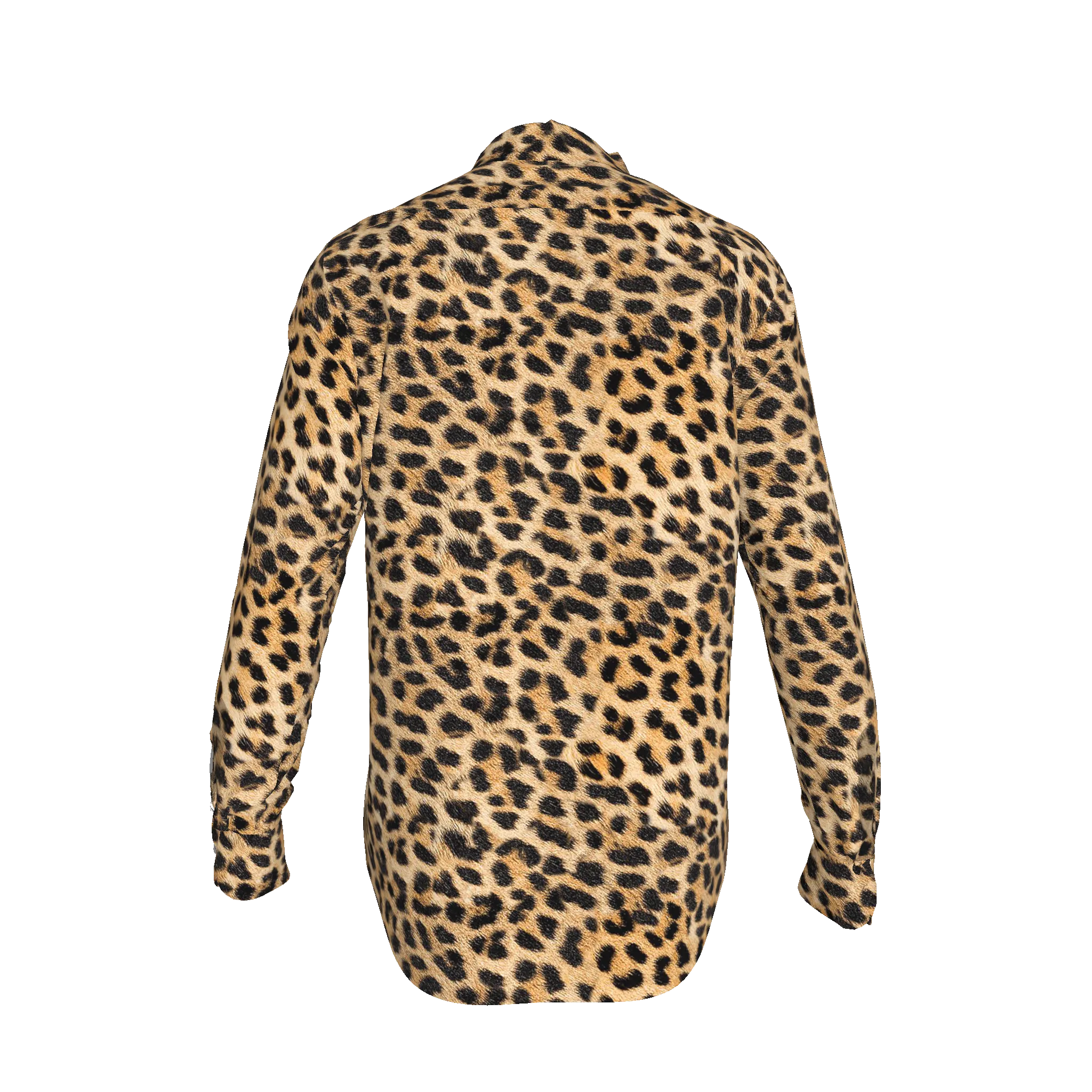 Leopard Drape Button Up Shirt